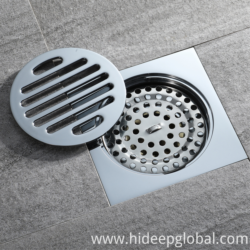 Square Anti-odor Brass Floor Drain Square Anti-odor Brass Floor Drain